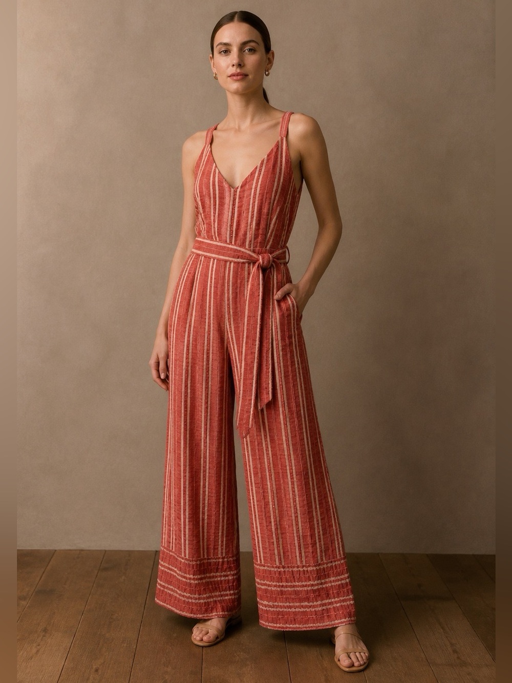 Anthropologie Eri + Ali Ett:Twa Robin Striped Jumpsuit M